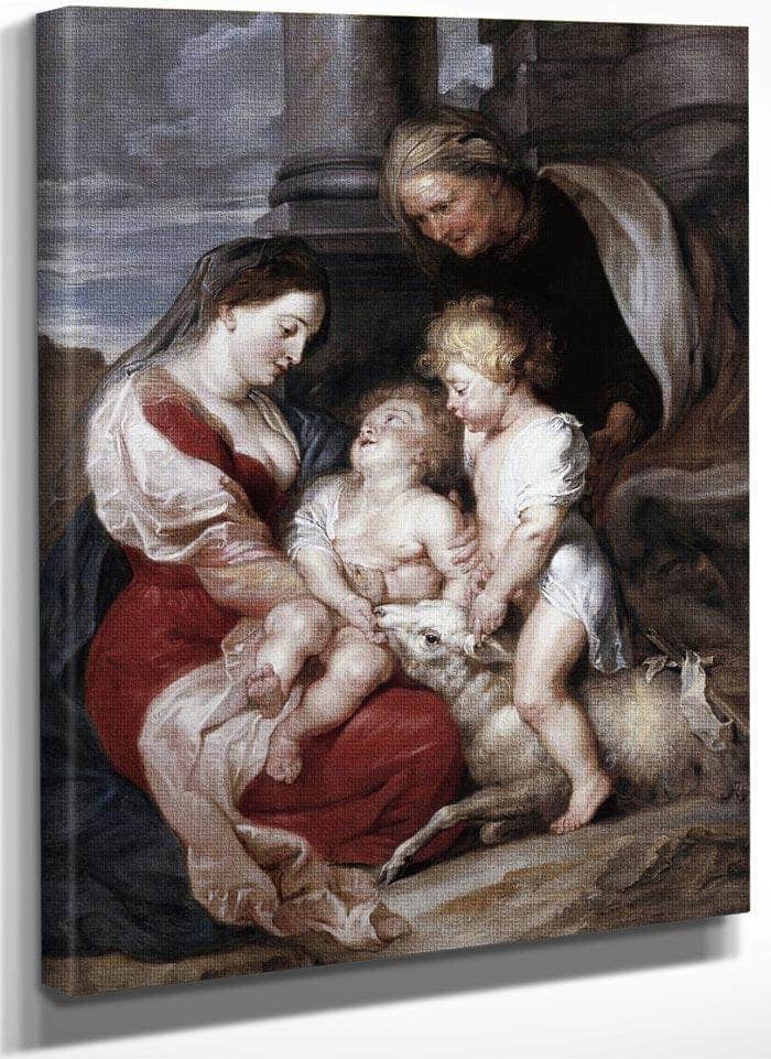 La Mare De Deu I El Nen Amb Santa Isabel I Sant Joanet Cap A 1618 2 By Peter Paul Rubens Fine Art Print
