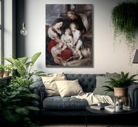 La Mare De Deu I El Nen Amb Santa Isabel I Sant Joanet Cap A 1618 2 By Peter Paul Rubens Fine Art Print