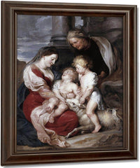 La Mare De Deu I El Nen Amb Santa Isabel I Sant Joanet Cap A 1618 By Peter Paul Rubens Fine Art Print