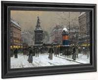 La Place De Clichy Paris By Eugene Galien Laloue Fine Art Print
