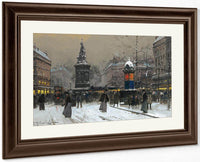 La Place De Clichy Paris By Eugene Galien Laloue Fine Art Print