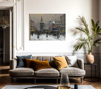 La Place De Clichy Paris By Eugene Galien Laloue Fine Art Print