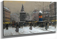La Place De Clichy Paris By Eugene Galien Laloue Fine Art Print