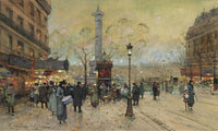La Place De La Bastille By Eugene Galien Laloue Fine Art Print