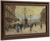 La Place De La Bastille By Eugene Galien Laloue Fine Art Print