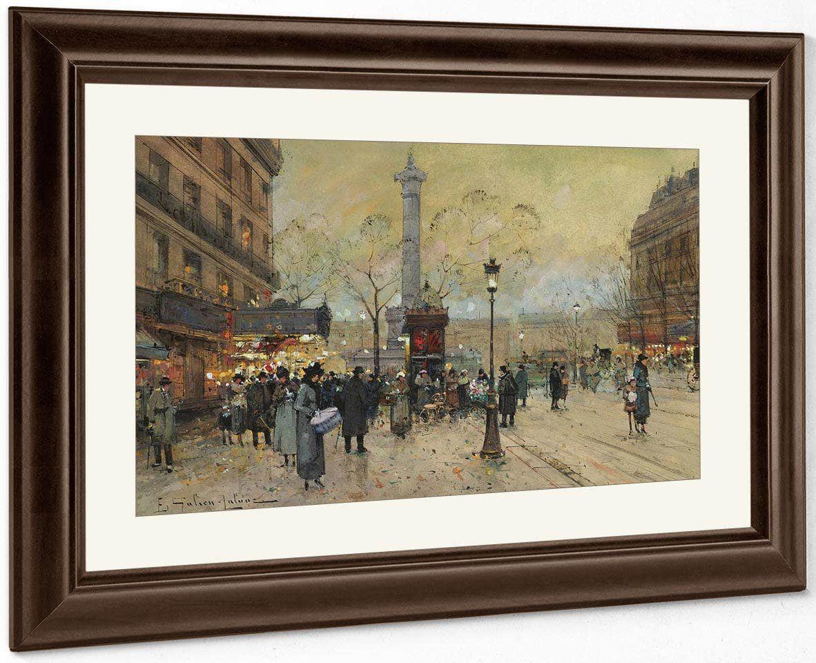 La Place De La Bastille By Eugene Galien Laloue Fine Art Print