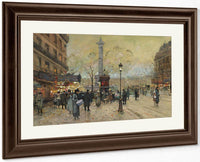 La Place De La Bastille By Eugene Galien Laloue Fine Art Print