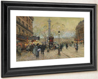 La Place De La Bastille By Eugene Galien Laloue Fine Art Print