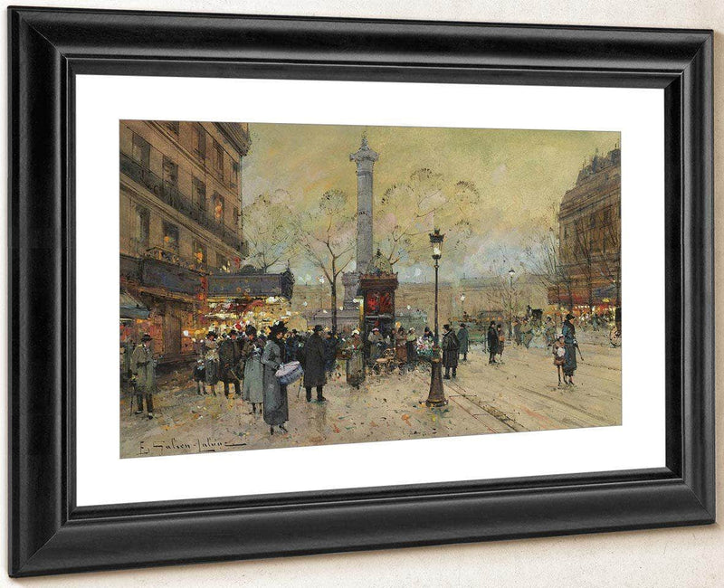 La Place De La Bastille By Eugene Galien Laloue Fine Art Print