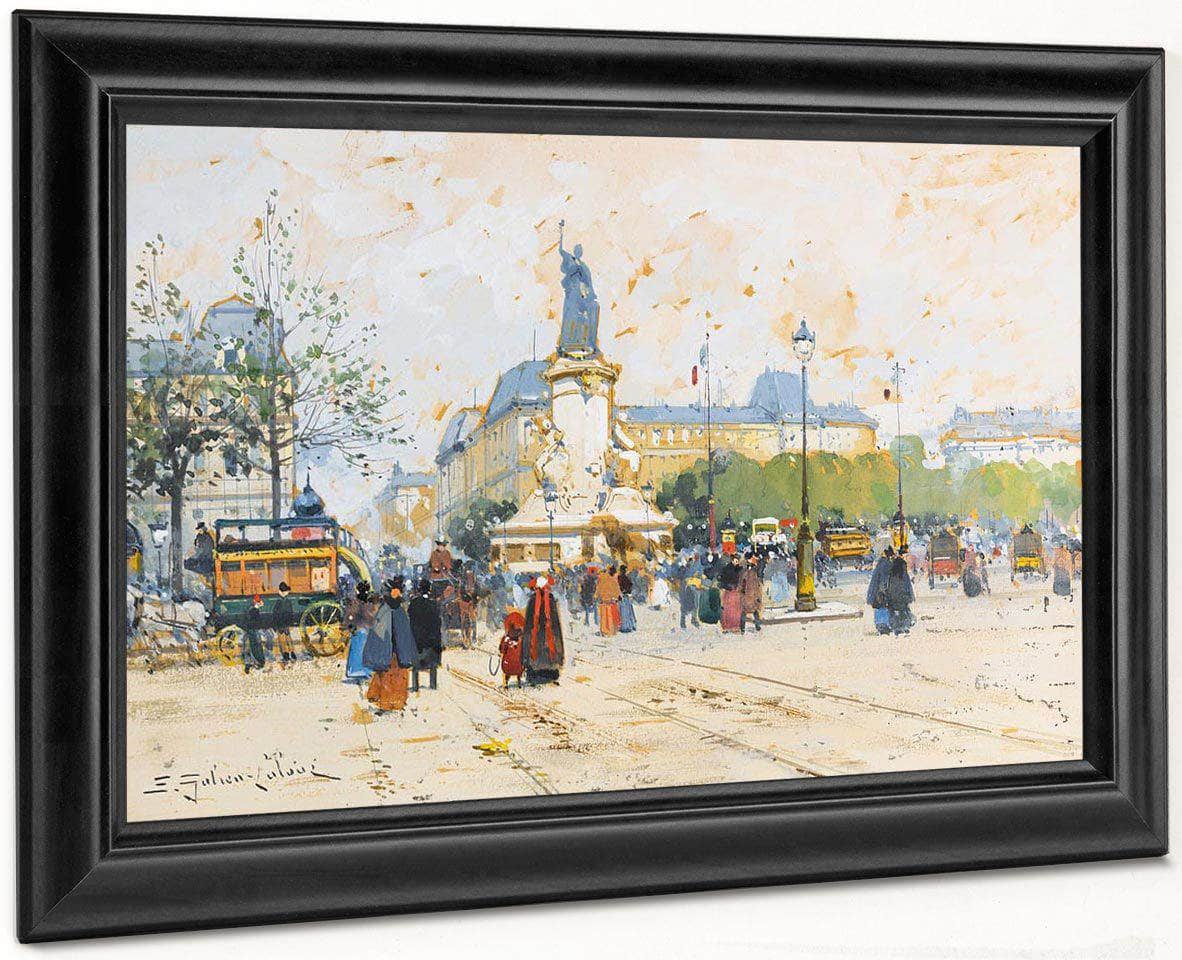 La Place De La Republique By Eugene Galien Laloue Fine Art Print