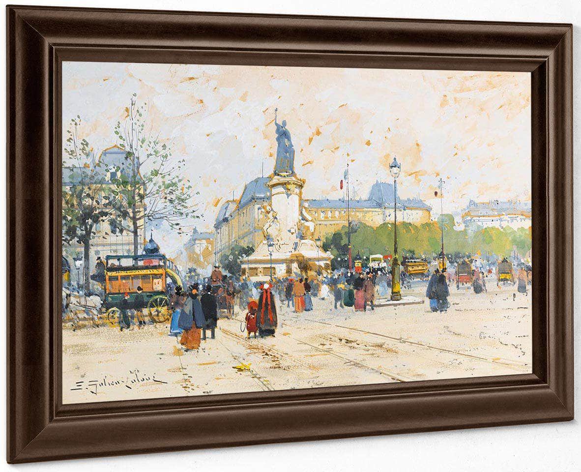 La Place De La Republique By Eugene Galien Laloue Fine Art Print