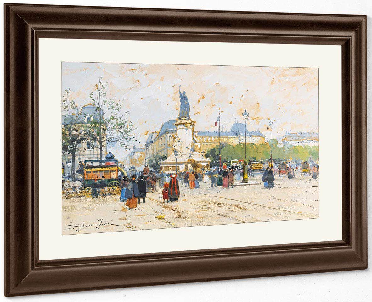 La Place De La Republique By Eugene Galien Laloue Fine Art Print