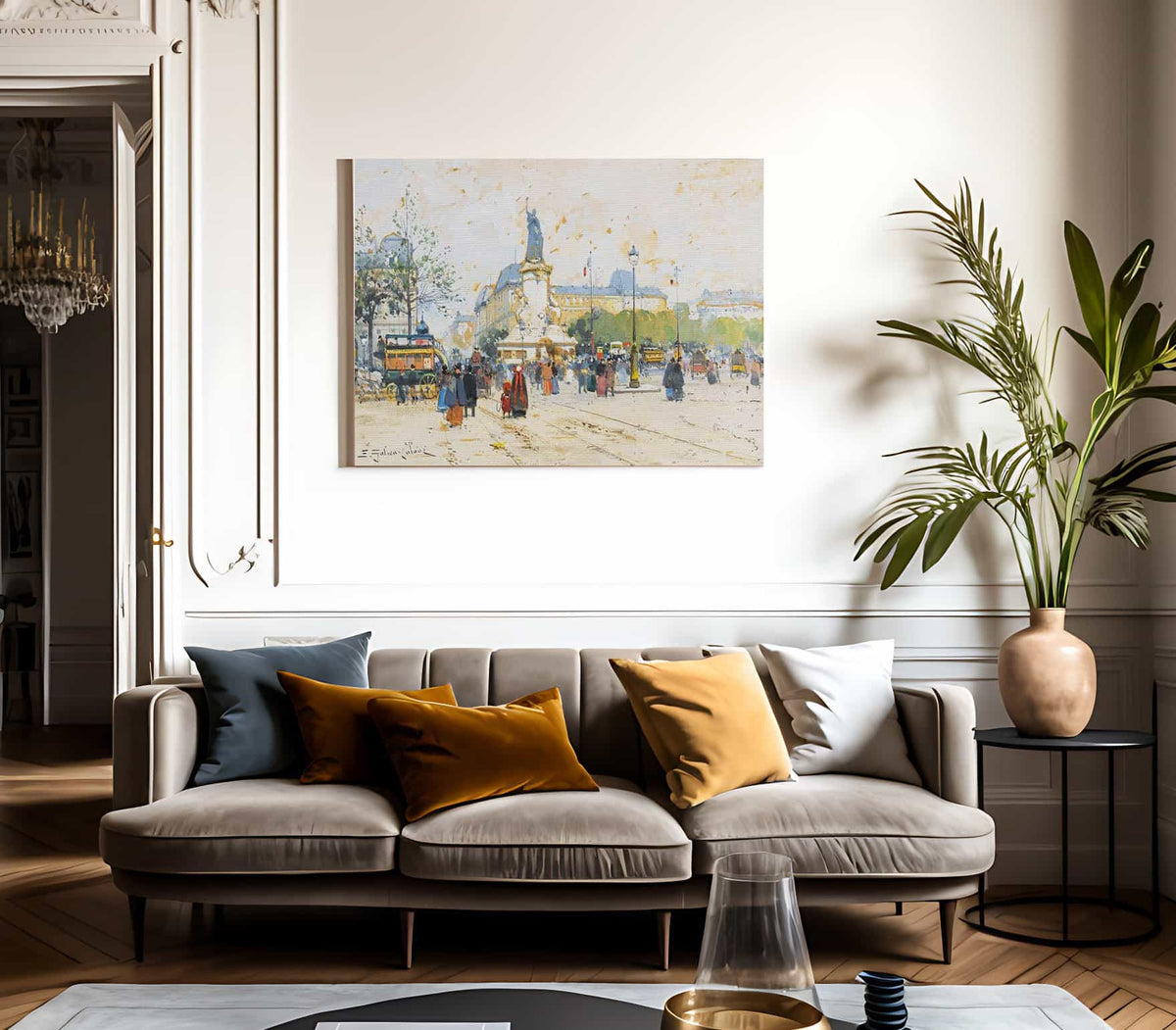 La Place De La Republique By Eugene Galien Laloue Fine Art Print