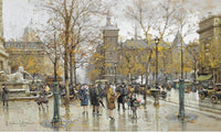 La Place Du Chatelet 2 By Eugene Galien Laloue Fine Art Print