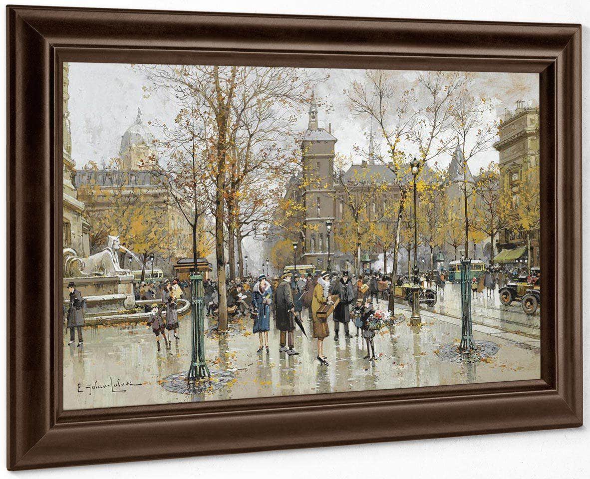 La Place Du Chatelet 2 By Eugene Galien Laloue Fine Art Print