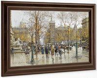 La Place Du Chatelet 2 By Eugene Galien Laloue Fine Art Print