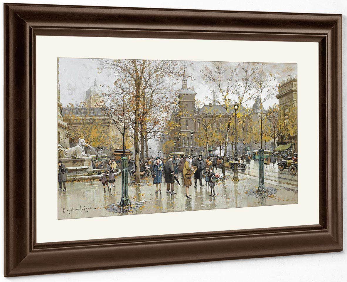 La Place Du Chatelet 2 By Eugene Galien Laloue Fine Art Print