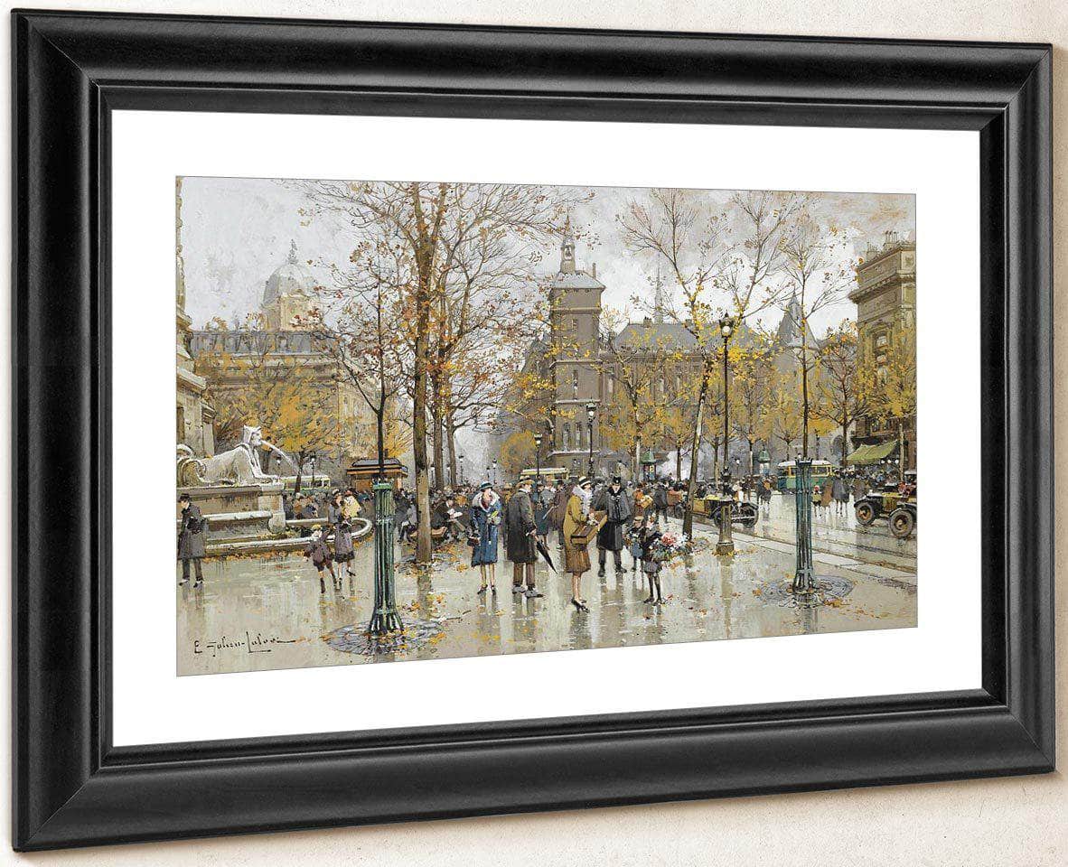La Place Du Chatelet 2 By Eugene Galien Laloue Fine Art Print