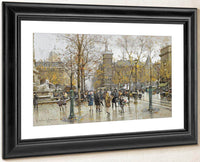 La Place Du Chatelet 2 By Eugene Galien Laloue Fine Art Print