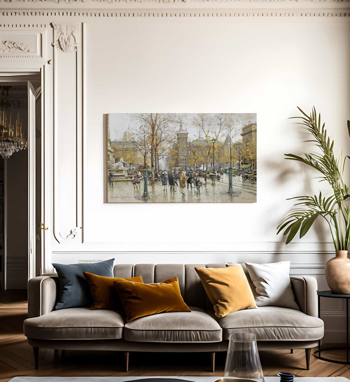 La Place Du Chatelet 2 By Eugene Galien Laloue Fine Art Print
