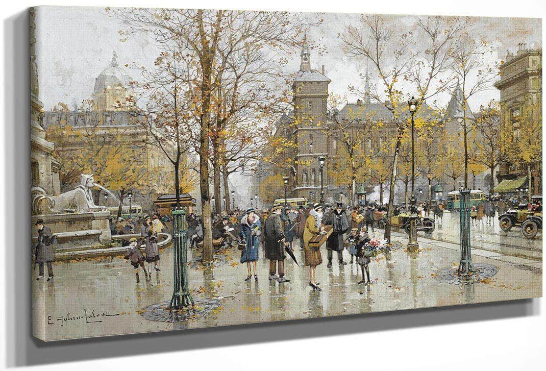 La Place Du Chatelet 2 By Eugene Galien Laloue Fine Art Print