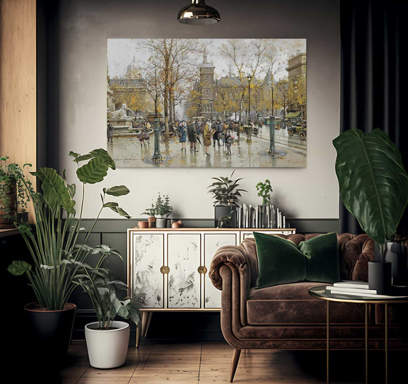 La Place Du Chatelet 2 By Eugene Galien Laloue Fine Art Print