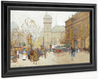 La Place Du Chatelet By Eugene Galien Laloue Fine Art Print