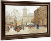 La Place Du Chatelet By Eugene Galien Laloue Fine Art Print
