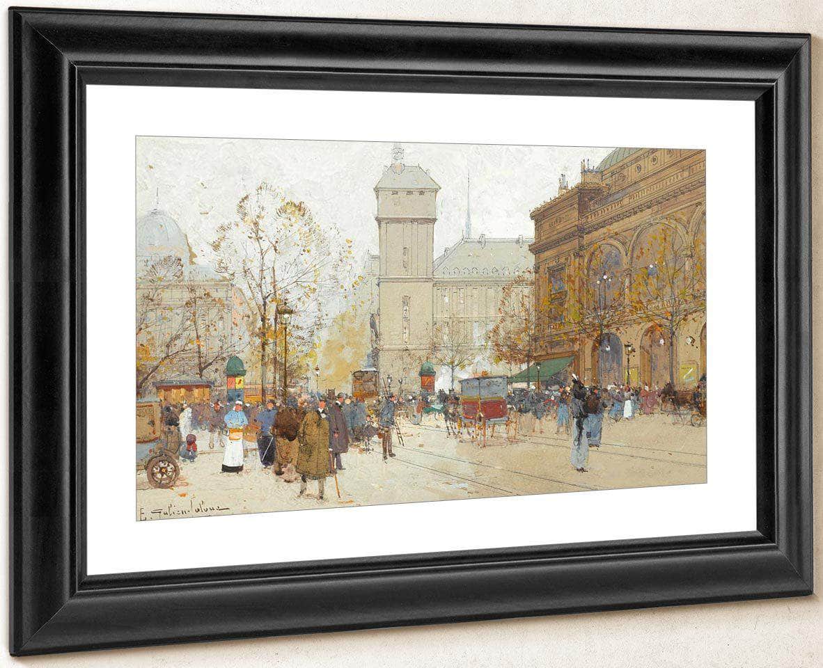 La Place Du Chatelet By Eugene Galien Laloue Fine Art Print