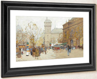 La Place Du Chatelet By Eugene Galien Laloue Fine Art Print
