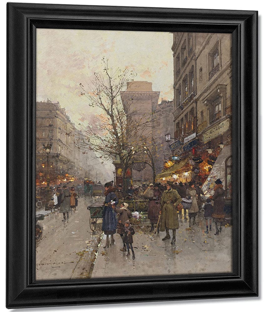 La Porte Saint Denis Paris By Eugene Galien Laloue Fine Art Print