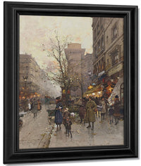 La Porte Saint Denis Paris By Eugene Galien Laloue Fine Art Print