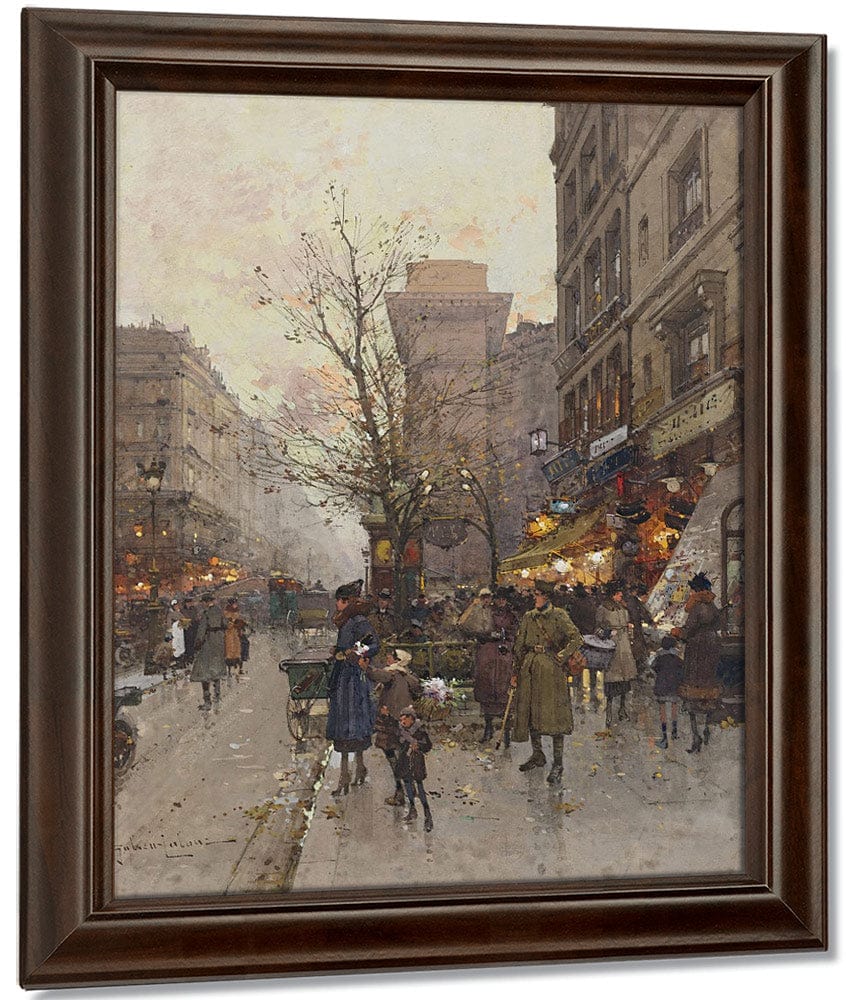La Porte Saint Denis Paris By Eugene Galien Laloue Fine Art Print