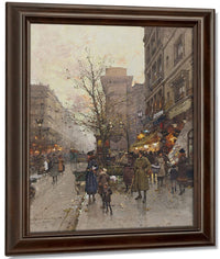 La Porte Saint Denis Paris By Eugene Galien Laloue Fine Art Print