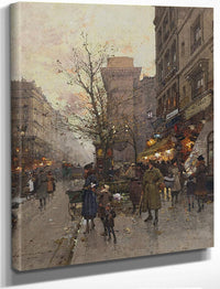 La Porte Saint Denis Paris By Eugene Galien Laloue Fine Art Print