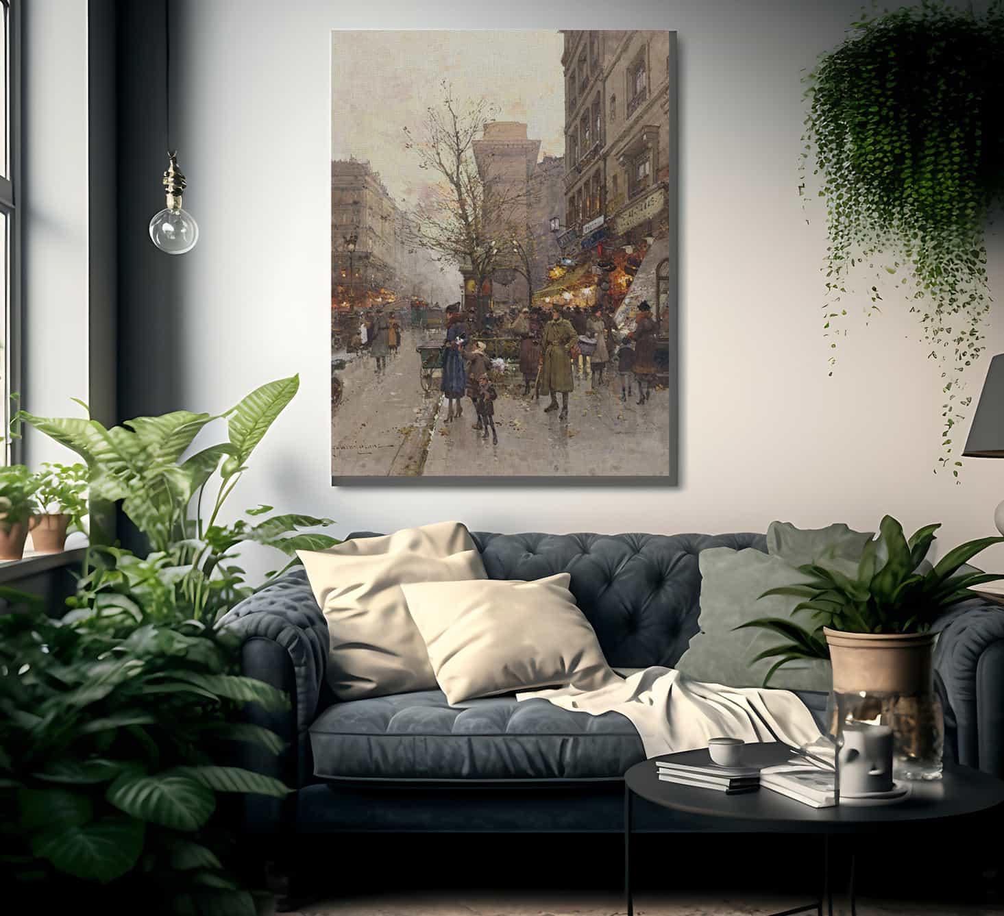 La Porte Saint Denis Paris By Eugene Galien Laloue Fine Art Print