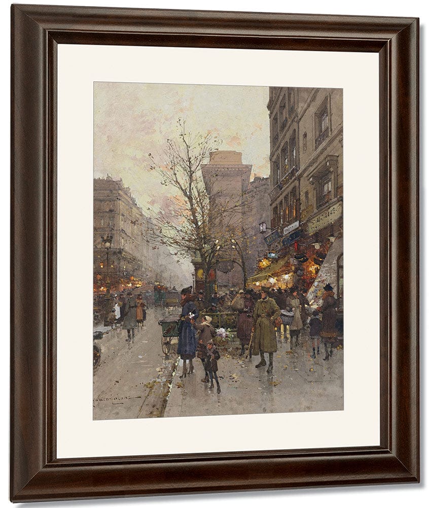 La Porte Saint Denis Paris By Eugene Galien Laloue Fine Art Print