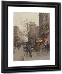 La Porte Saint Denis Paris By Eugene Galien Laloue Fine Art Print