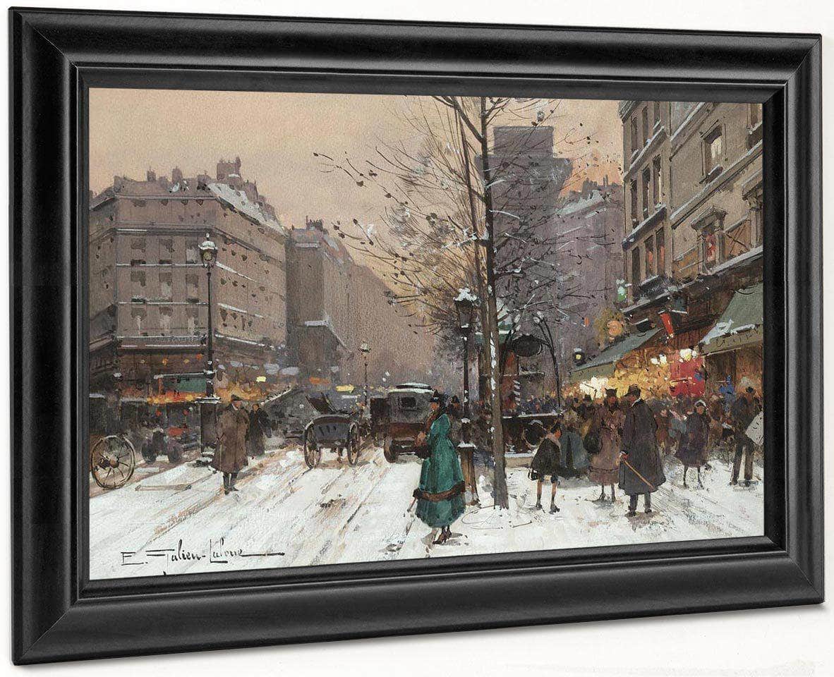 La Porte St Martin By Eugene Galien Laloue Fine Art Print