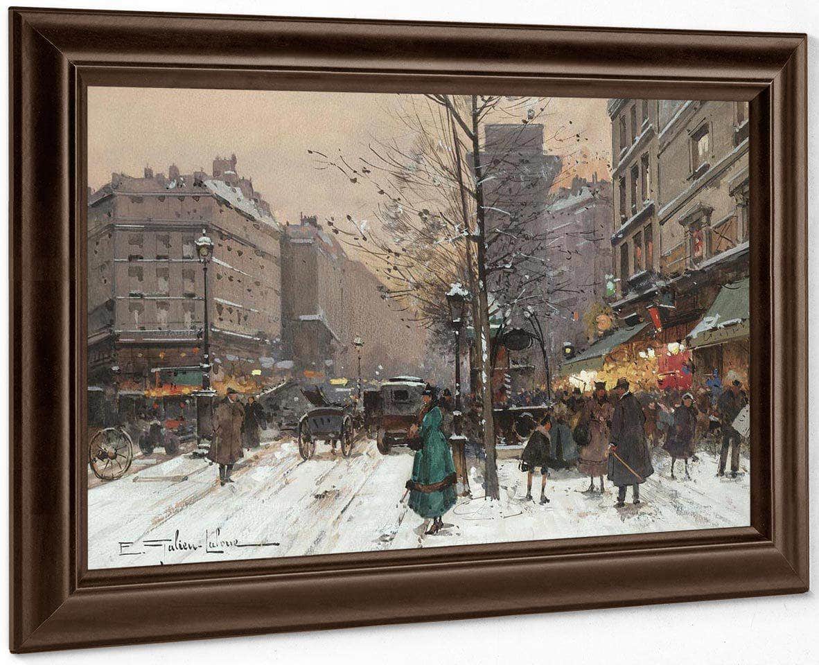 La Porte St Martin By Eugene Galien Laloue Fine Art Print