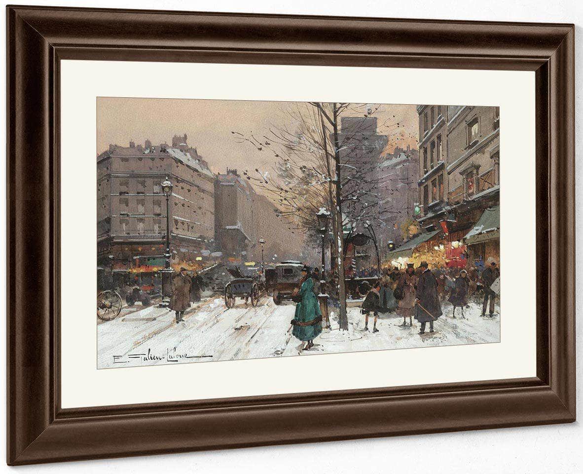 La Porte St Martin By Eugene Galien Laloue Fine Art Print