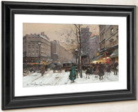 La Porte St Martin By Eugene Galien Laloue Fine Art Print