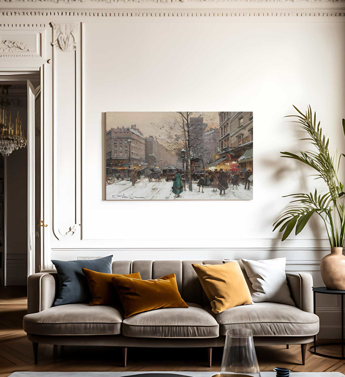 La Porte St Martin By Eugene Galien Laloue Fine Art Print