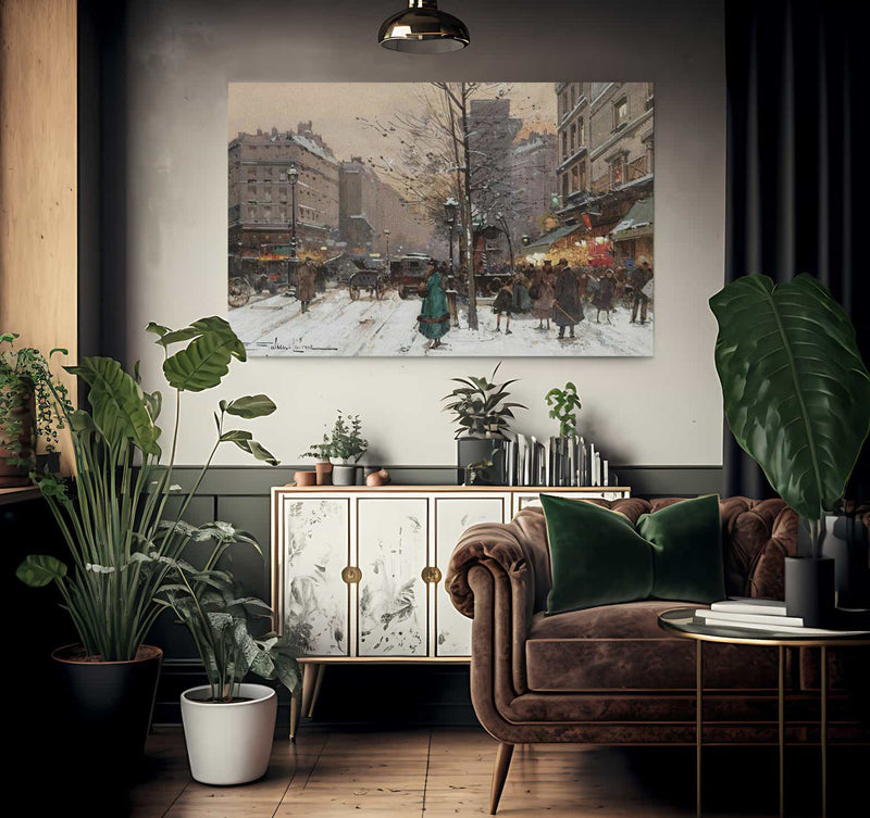 La Porte St Martin By Eugene Galien Laloue Fine Art Print