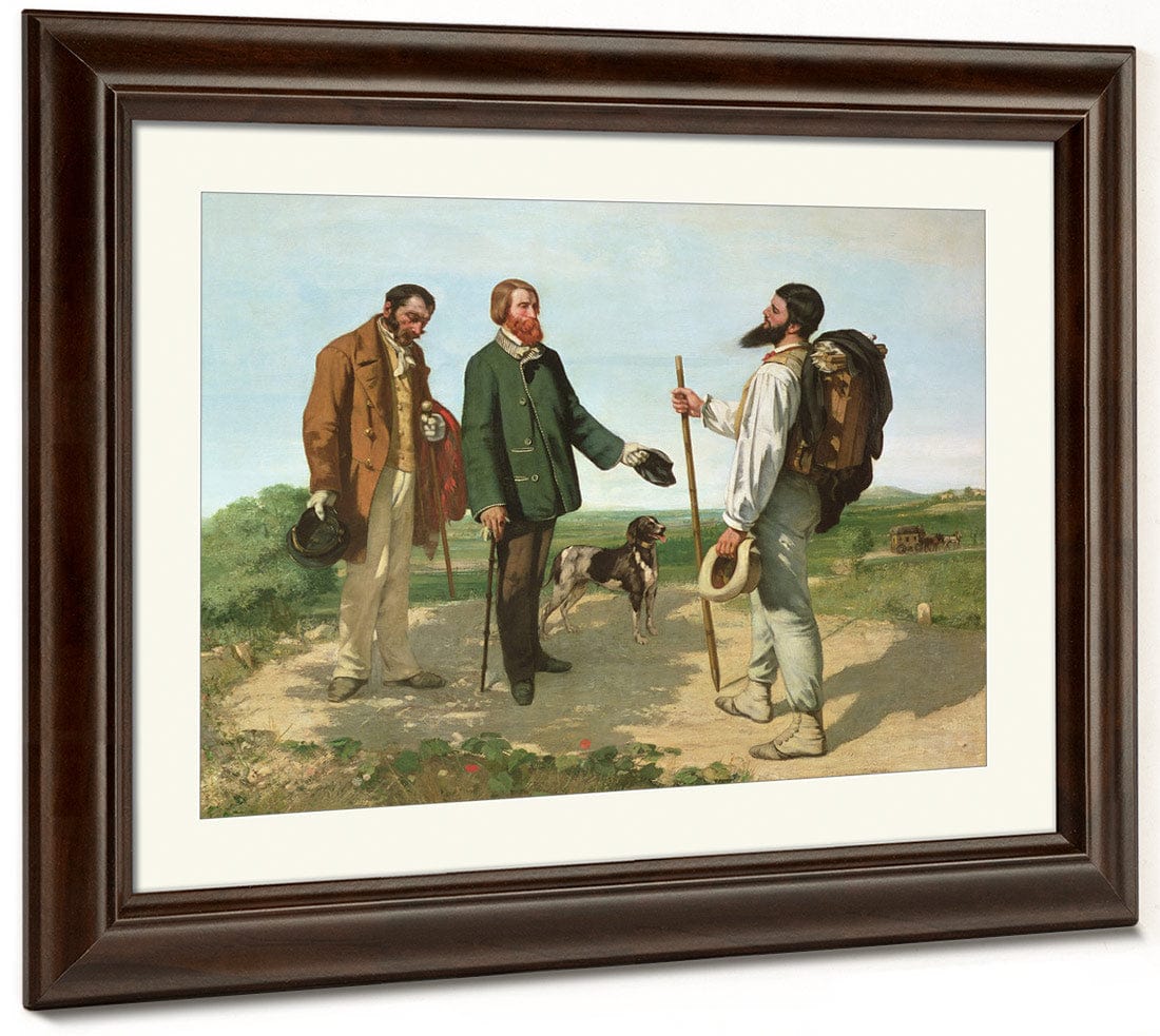 La Rencontre, Or Bonjour Monsieur Courbet By Jean Desire Gustave Courbet Fine Art Print