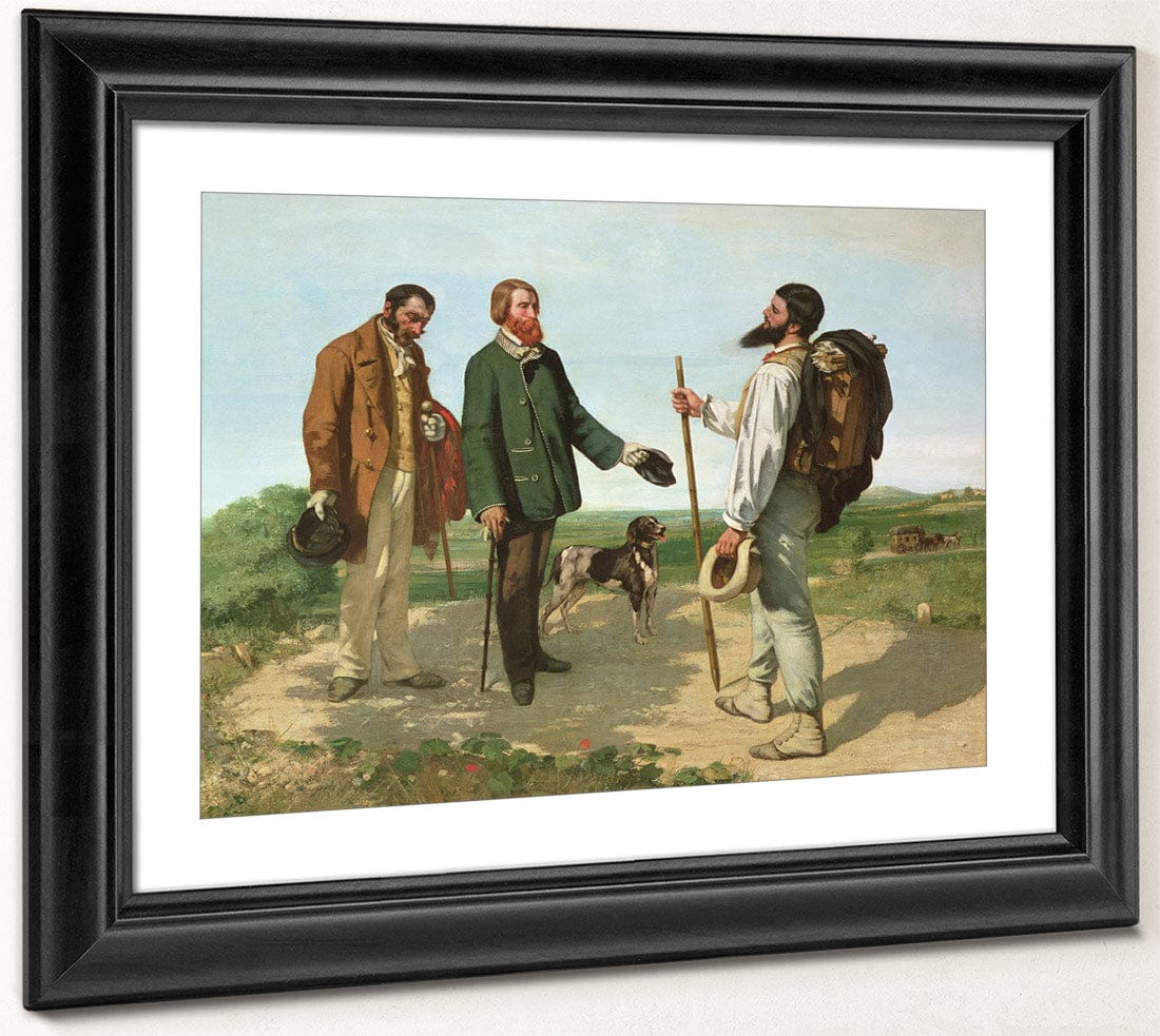 La Rencontre, Or Bonjour Monsieur Courbet By Jean Desire Gustave Courbet Fine Art Print