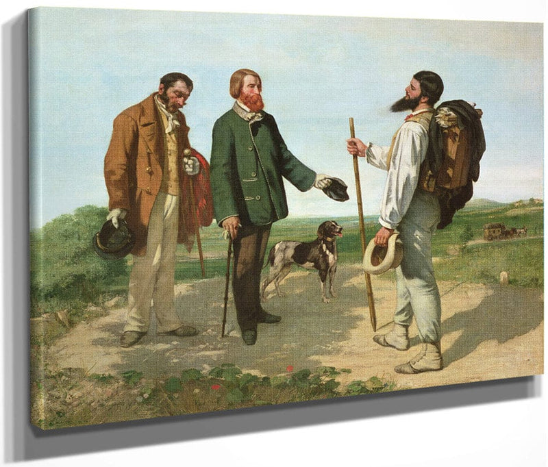 La Rencontre, Or Bonjour Monsieur Courbet By Jean Desire Gustave Courbet Fine Art Print