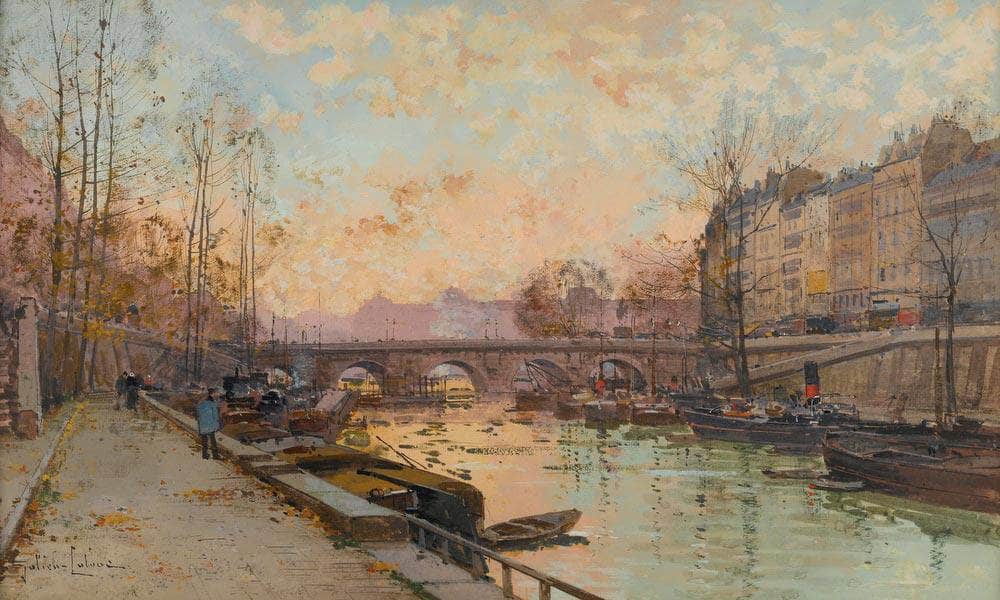 La Seine By Eugene Galien Laloue Fine Art Print