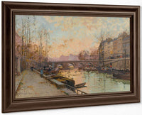 La Seine By Eugene Galien Laloue Fine Art Print