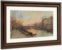La Seine By Eugene Galien Laloue Fine Art Print